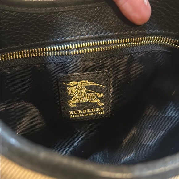 Burberry Plaid Handbag with Black leather Accents - Picture 11 of 16